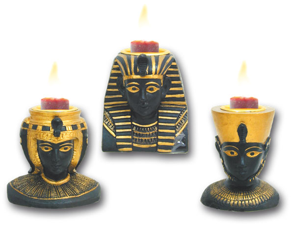 Série de 3 bougeoirs Egypte