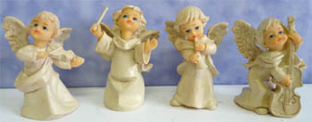 Ange musicien 6 cm (6 assortis)