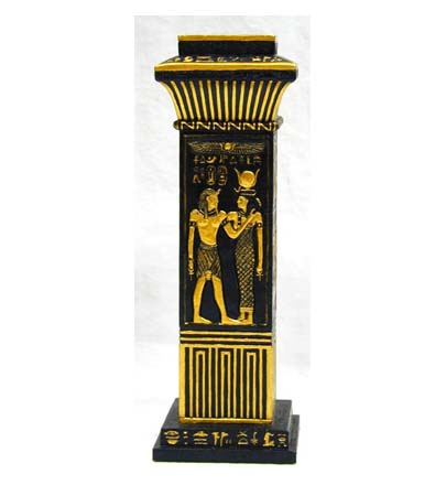 Bougeoir Egyptien noir et or