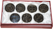 Coffret 7 pentacles en h�matite