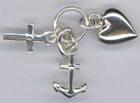 Croix argent 3 vertus