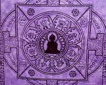 Tenture Motif ""Bouddha mandala""