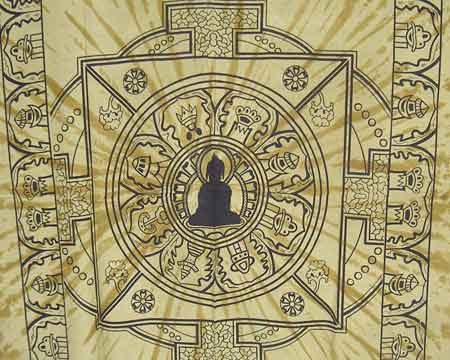 Demi-Tenture Motif ""Bouddha Mandala""