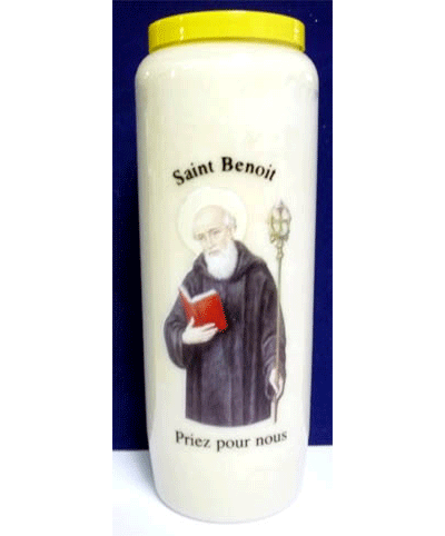 Bougies de Neuvaine Saint Benoit + PRIERE