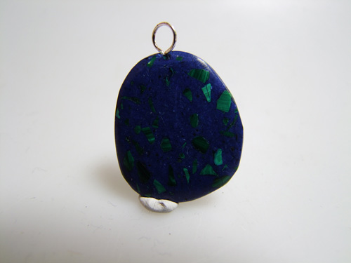 Pendentif  Azurite - Malachite