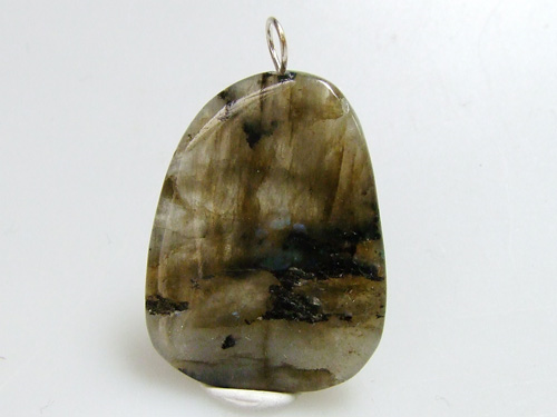 Pendentif Labradorite pierre plate