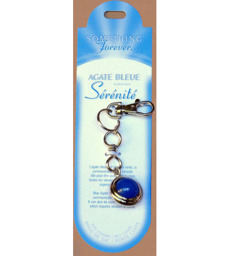 Porte clefs en Agate Bleue - S�r�nit�