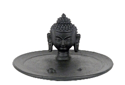 Porte encens rond tête de Bouddha