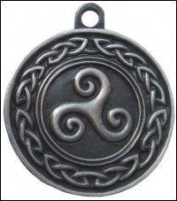 Pendentif Circulaire Style Celtique En étain Poli - Sans Chaîne - Unisexe